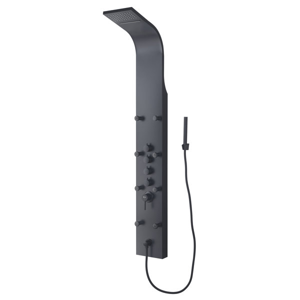 AKDY 65 In. 8jet Rainfall Shower Panel System With Waterfall Shower